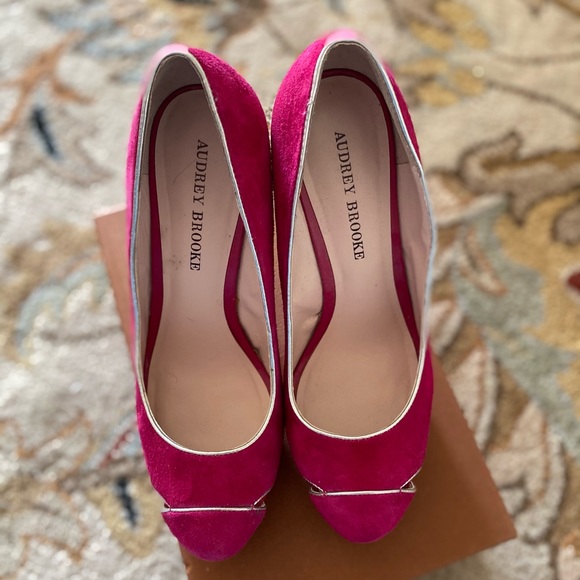 2/$50 Audrey Brooks tricolor platform heels - Picture 3 of 11